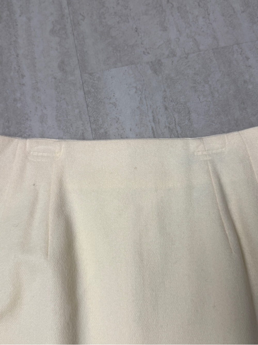 Vintage wool skirt Savannah cream pencil skirt - Picture 3 of 9
